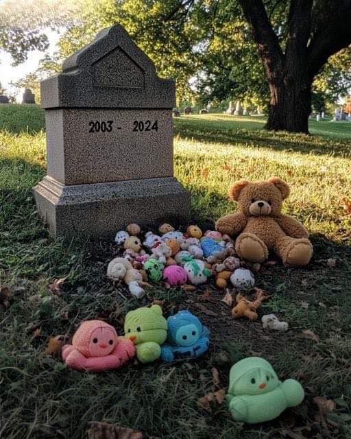 Following the passing of her 21-year-old son, mom finds baby toys on his grave