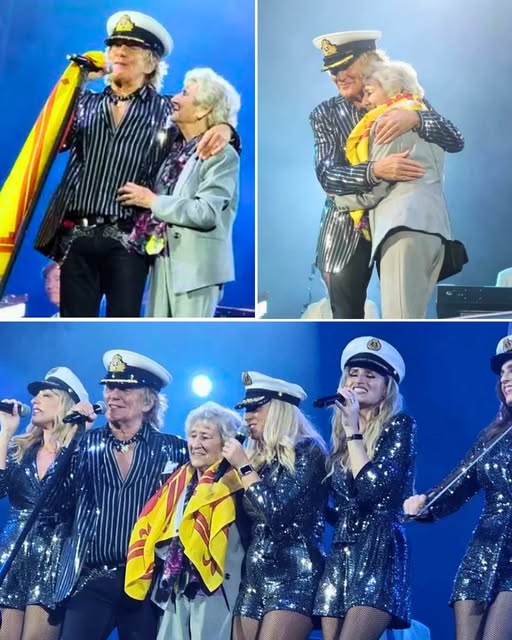 Rod Stewart Steals Hearts at Edinburgh Castle by Bringing 94-Year-Old Sister Mary onstage for a Heartwarming Family Moment with Smiles, Waves, and Pure Love!