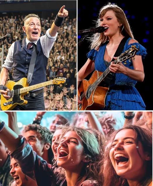 Many Were Seen Crying, Overwhelmed By The Power Of What They Were Witnessing — Because This Wasn’t Just A Performance, It Was A Cultural Earthquake. When Bruce Springsteen And Taylor Swift Stood Side By Side Under The Stage Lights, The Crowd Knew They Were About To Witness Something Unforgettable. What Began As A Simple Duet Erupted Into A Bold Statement Of Unity, Resistance, And Star Power That Silenced Every Doubt And Drowned Out Every Critic. As Fans Held Up Signs Reading “We Stand With You,” And The U.S. Musicians Union Declared Their Full Support, Springsteen And Swift Turned A Song Into A Movement. It Wasn’t Just A Moment — It Was A Message. By The Final Note, The World Wasn’t Just Watching — It Was Listening.