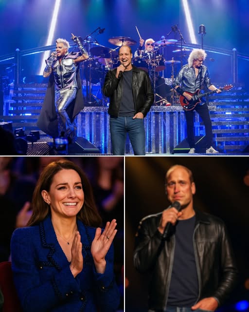 “Lay down the crown to pick up the mic” Prince William, 42, shocked 20,000 fans at London’s O2 Arena on June 17, 2025, striding onstage in jeans and a leather jacket to join Queen and Adam Lambert for a raw, heartfelt Somebody To Love duet! His shaky but soulful voice blended with Lambert’s soaring power, leaving Princess Kate, 43, in tears in the royal box and sparking a thunderous ovation. “This is for everyone searching,” William said, his nod to mental health advocacy echoing Queen’s anthem, fans sobbing, “A king unbound!”