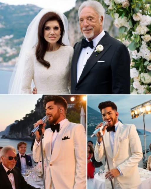 Adam Lambert Sings Barefoot at Tom Jones & Priscilla Presley’s Wedding — And It Might Be the Most Beautiful Thing You’ll See All Year. “Some songs carry generations — tonight, I carry this one for you.” That’s what Adam Lambert whispered as he stepped to the edge of a rose-strewn terrace in Capri, barefoot and dressed in white silk — and then stole the breath of everyone watching. Performing “Green Green Grass of Home” at the wedding of Sir Tom Jones and Priscilla Presley, Adam didn’t just sing — he delivered a soul-shaking tribute that had Tom tearing up and Priscilla holding her heart. It wasn’t just a performance. It was a moment. A memory. A love letter to legacy. VIDEO BELOW — prepare to cry in the best way