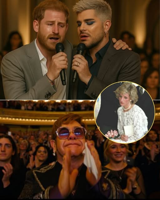 “I miss you, Mum…” — Just five fragile words, but when Prince Harry whispered them after a haunting duet with Adam Lambert, the world stopped breathing for a moment